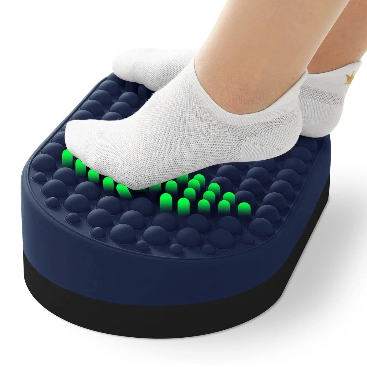 Soft Silicone Foot Rest for Under Desk Use with Stable Ottoman Style Support for Home and Office