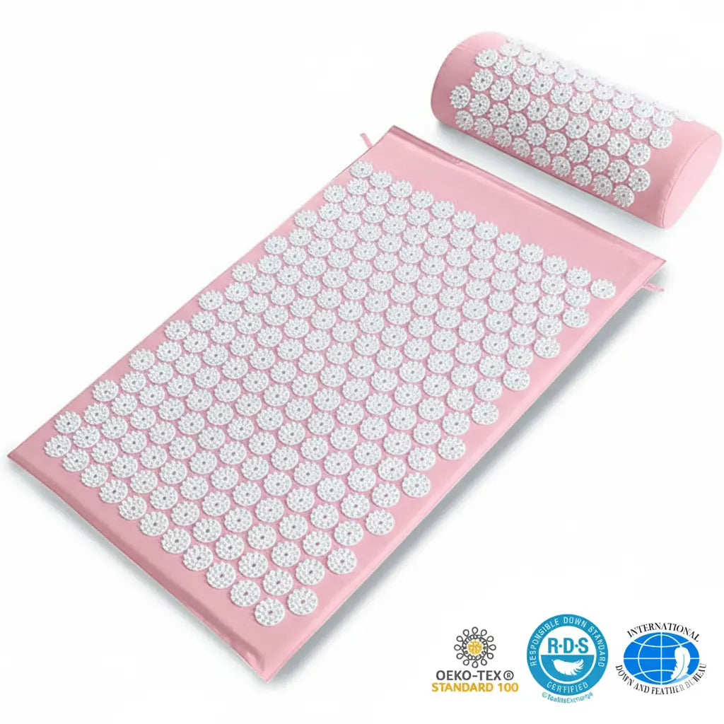Acupressure Mat and Pillow Set for Back & Neck Pain Relief and Deep Muscle Relaxation