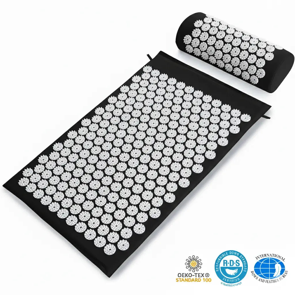 Acupressure Mat and Pillow Set for Back & Neck Pain Relief and Deep Muscle Relaxation
