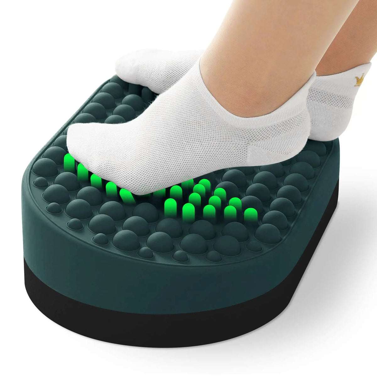 Soft Silicone Foot Rest for Under Desk Use with Stable Ottoman Style Support for Home and Office