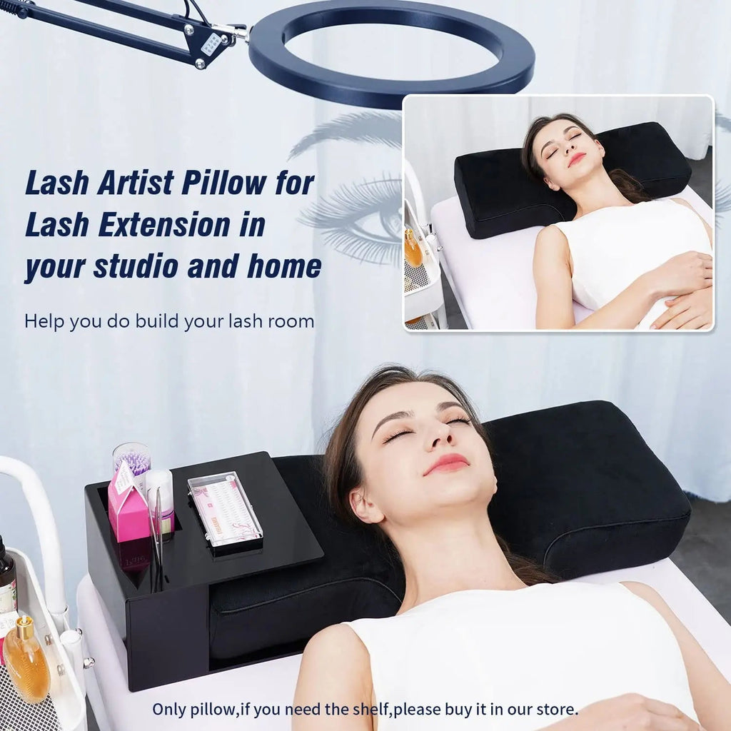 High-Density Memory Foam Support Pillow for Lash Extension and Beauty Treatments