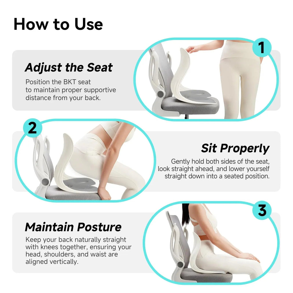 Portable Lumbar Support Cushion with Ergonomic Design for Office Chairs