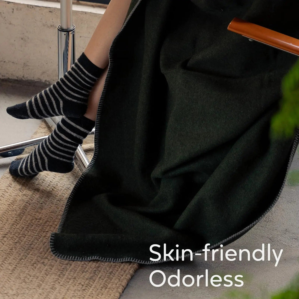 Winter Warm Wool Throw Blanket for Camping Travel and Outdoor Use