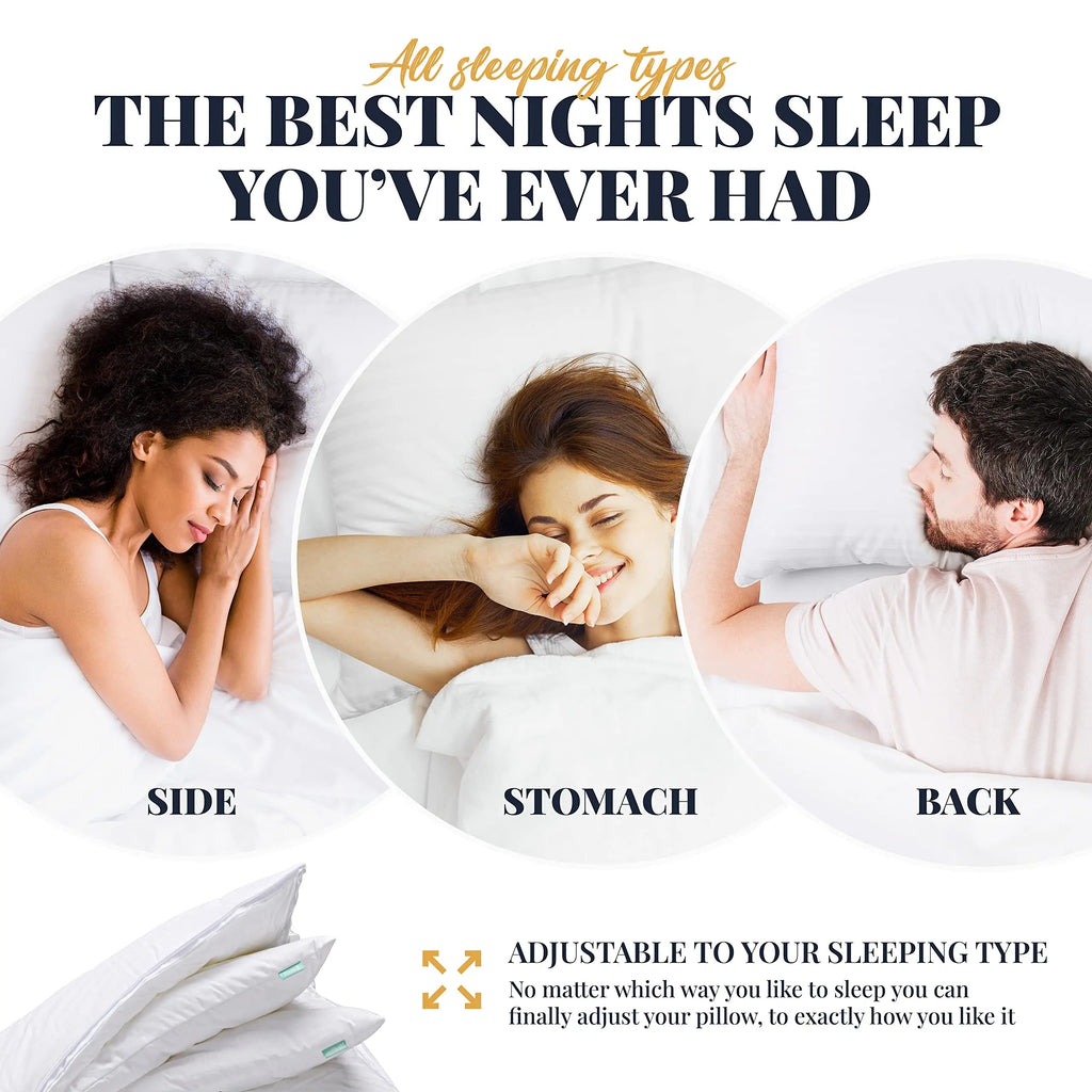 Adjustable Layer Cooling Luxury Pillows for Custom Sleep Comfort Queen Size