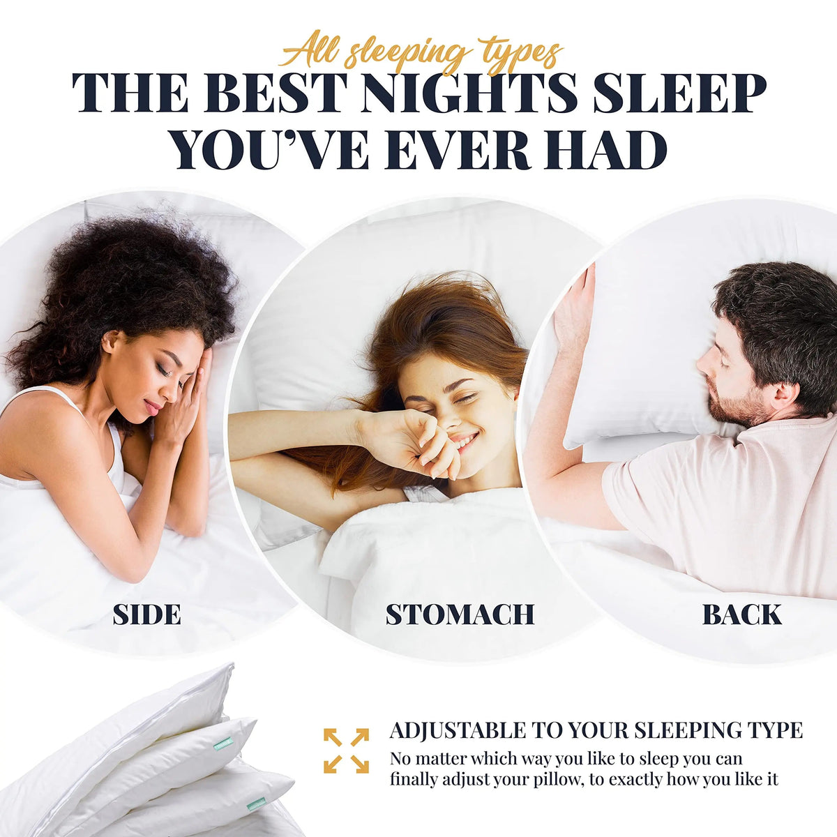 Adjustable Layer Cooling Luxury Pillows for Custom Sleep Comfort Queen Size