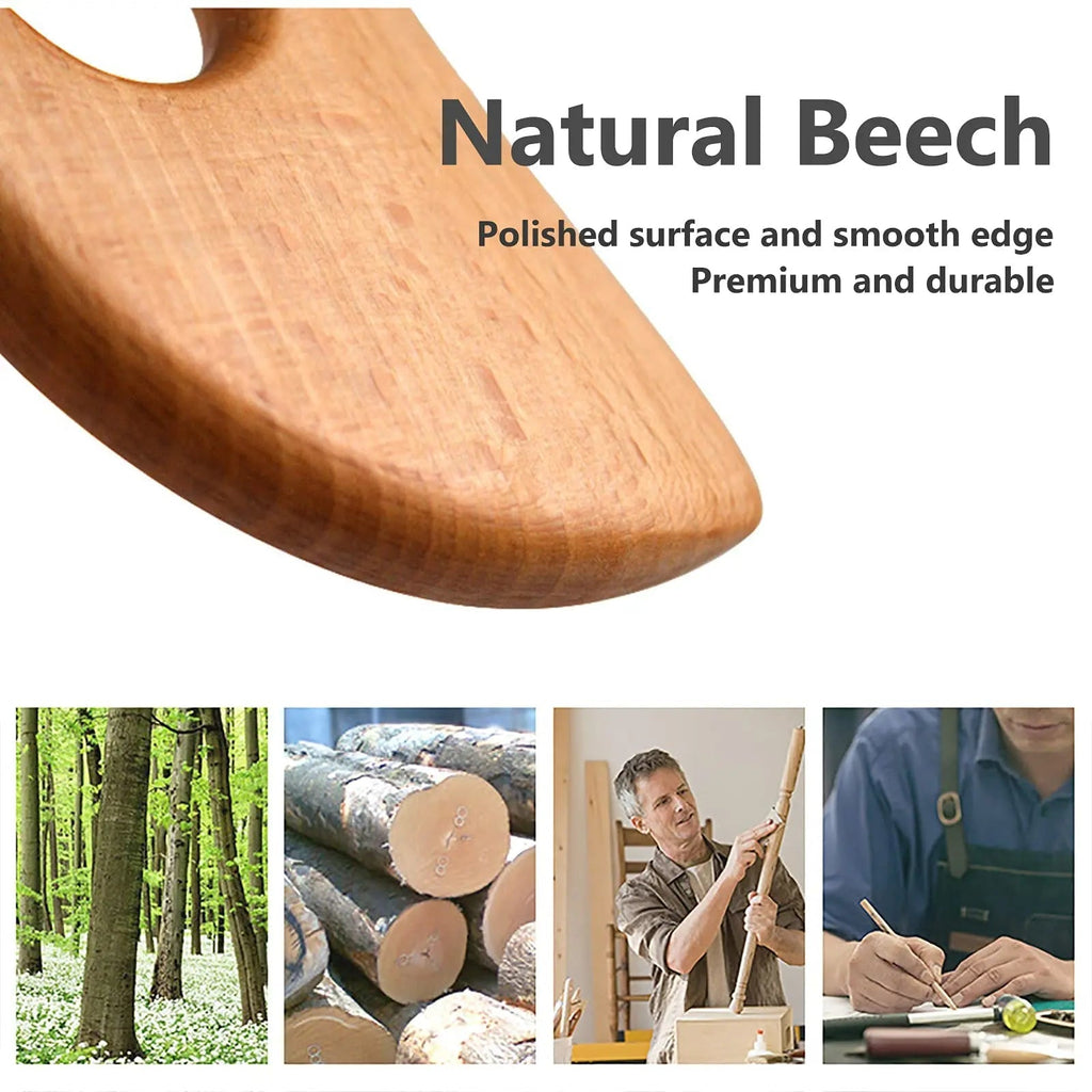 Wooden Gua Sha Scraping Massage Tool with Smooth Board Design for Body Self Massage