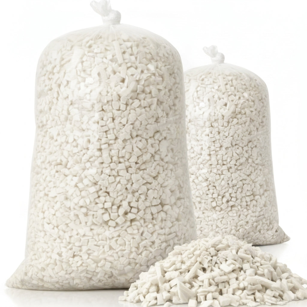 Bean Bag Filler Shredded Memory Foam with Soft Resilient Texture for Cushions and Craft Filling